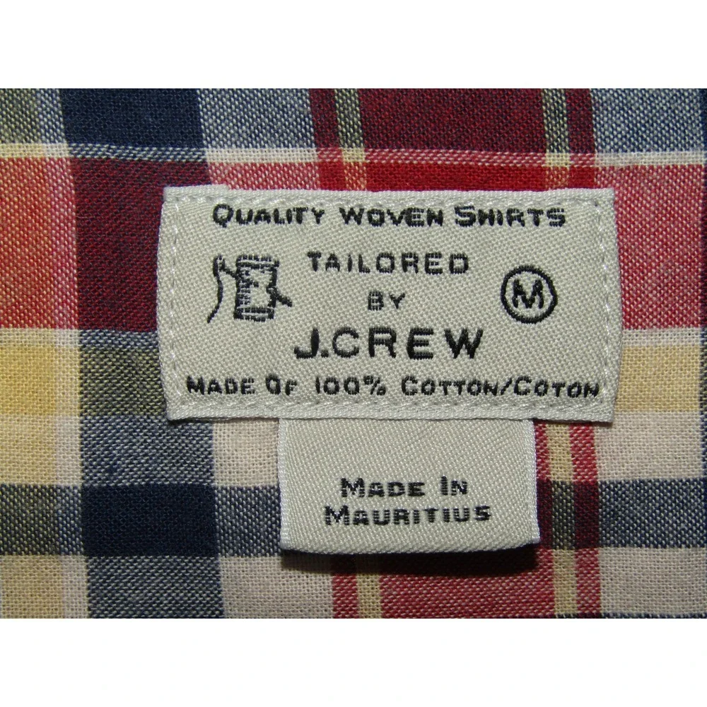 J Crew Plaid Button Down Shirt Long Sleeve Cotton Mens Size Medium‎